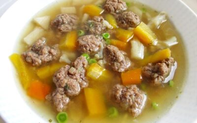 Vegetable soup with liver dumplings – Májgombóc leves